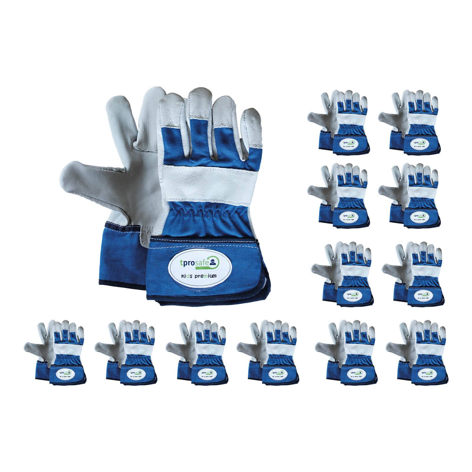 tprosafe Kinderhandschuh kids premium blau-grau 12 Paar-0