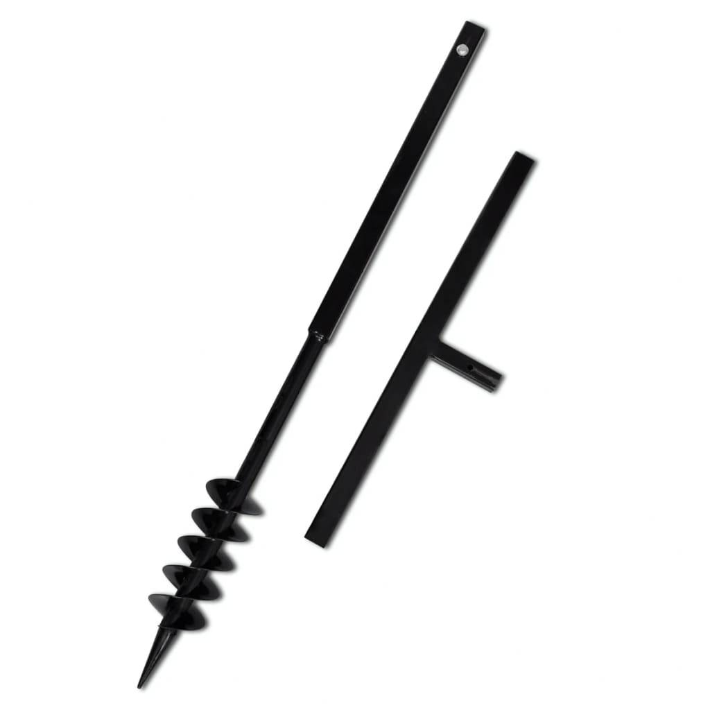 Bohrer mit Griff 80 mm Doppelspirale Schwarz-0