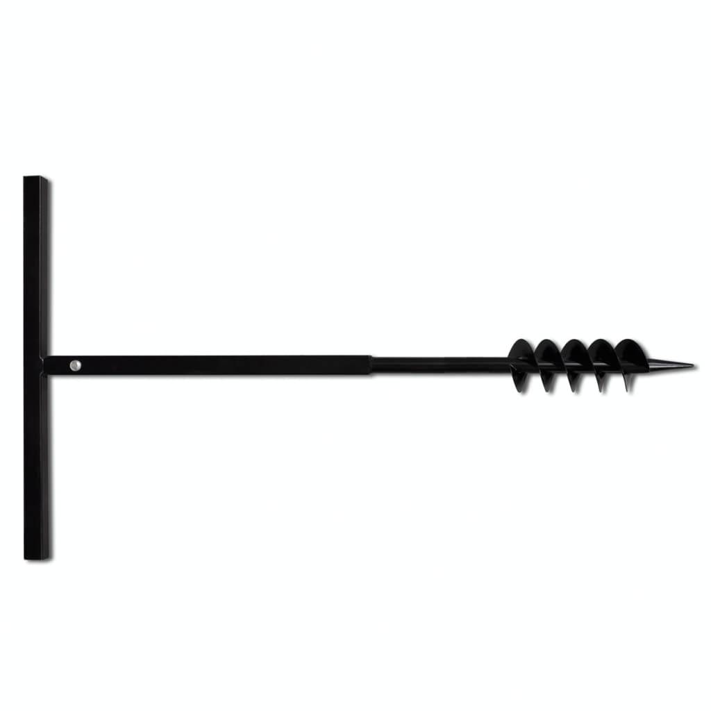 Bohrer mit Griff 80 mm Doppelspirale Schwarz-2