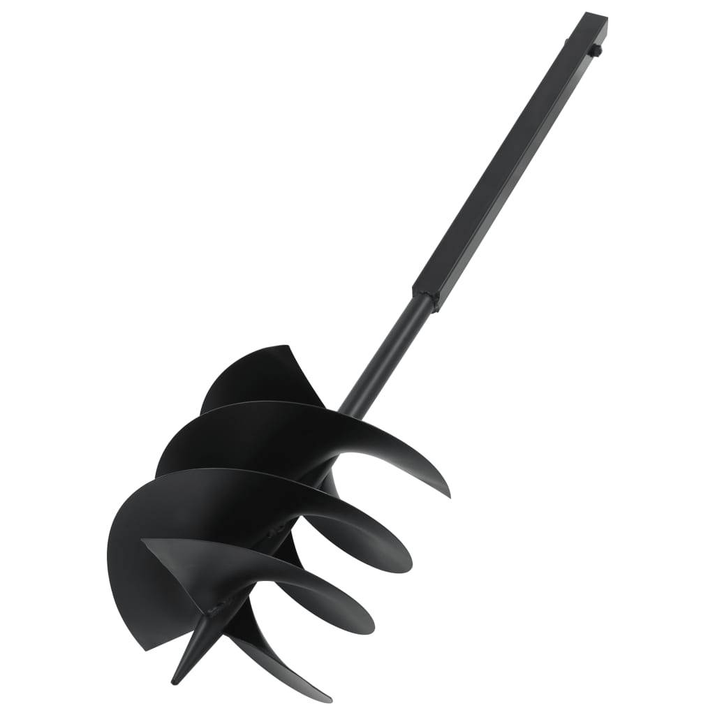 vidaXL Erdbohrer mit Griff 250 mm Stahl Schwarz-2