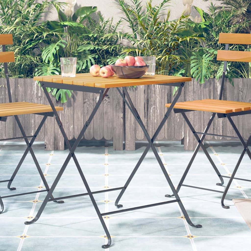 vidaXL Bistrotisch 55x54x71 cm Akazie Massivholz-1