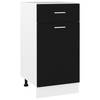 Schubunterschrank Schwarz 40x46x81,5 cm Spanplatte