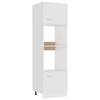 Mikrowellenumbauschrank Weiß 60x57x207 cm Spanplatte