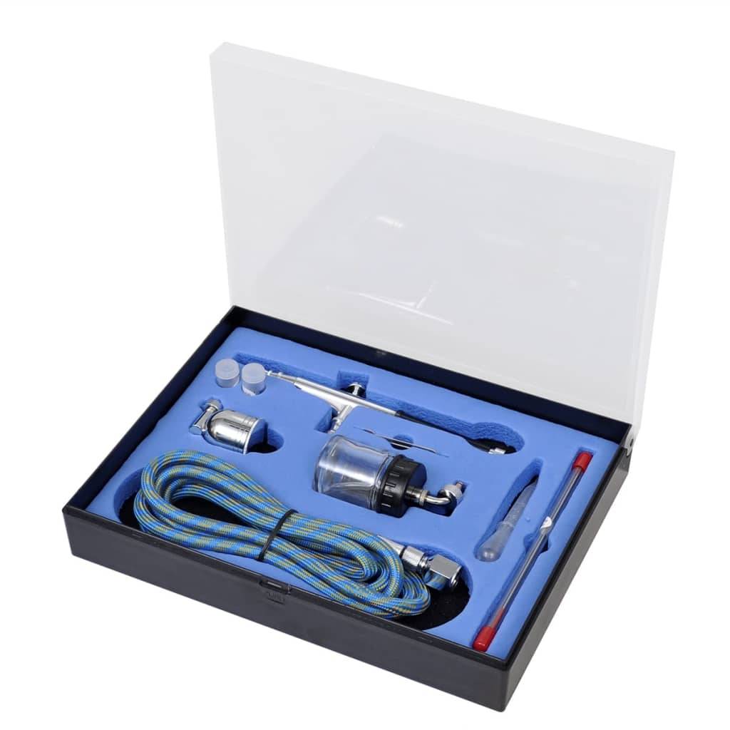vidaXL Airbrush-Set mit Glasbehälter 0,2 / 0,3 / 0,5 mm Düsen-1
