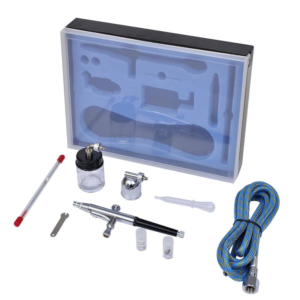 vidaXL Airbrush-Set mit Glasbehälter 0,2 / 0,3 / 0,5 mm Düsen-3