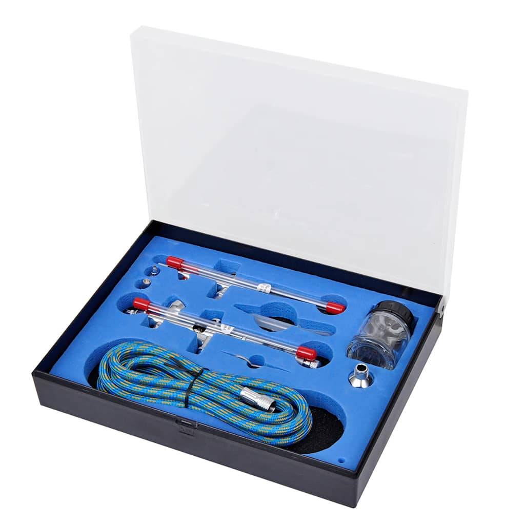 vidaXL Airbrush-Set mit 2 Pistolen-1