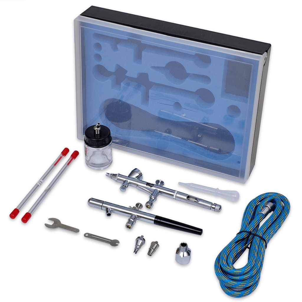vidaXL Airbrush-Set mit 2 Pistolen-3