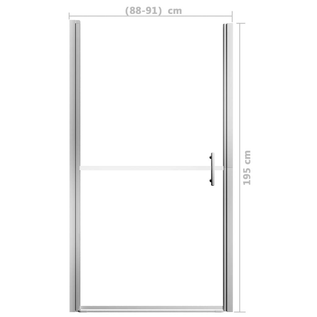 vidaXL Duschtür Mattes Hartglas 91x195 cm-4