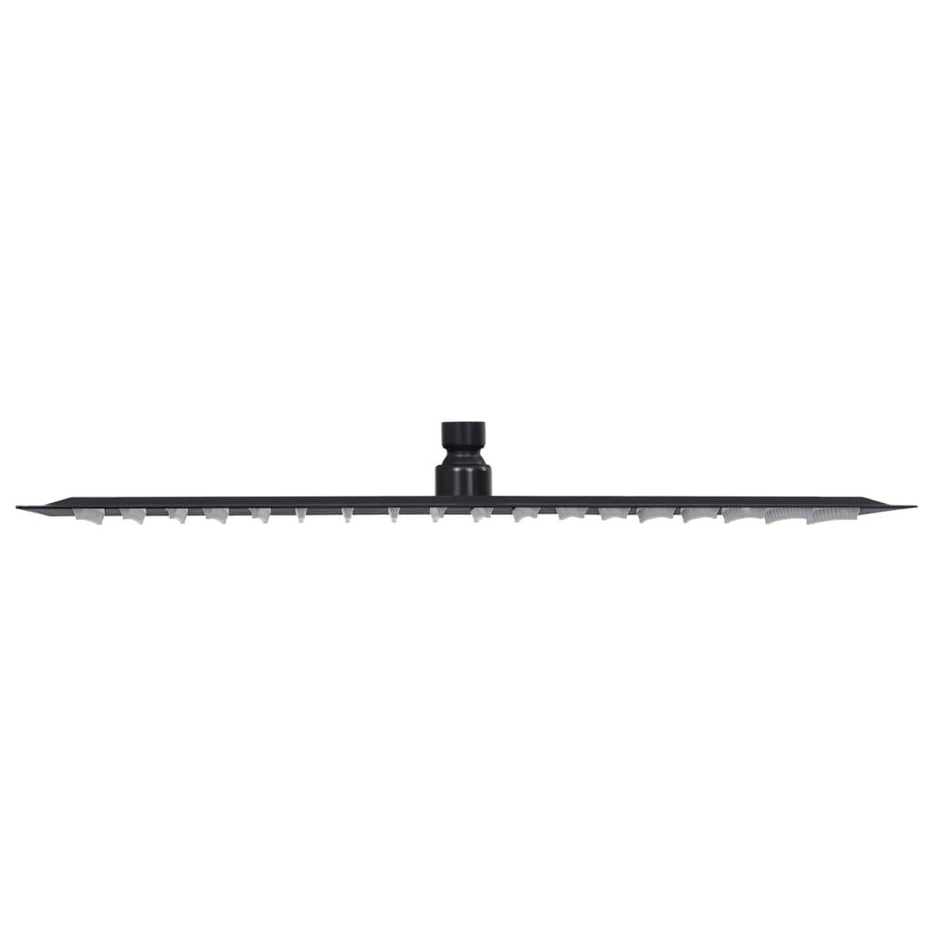 vidaXL Regenbrause Edelstahl 50x50 cm Quadrat Schwarz-2