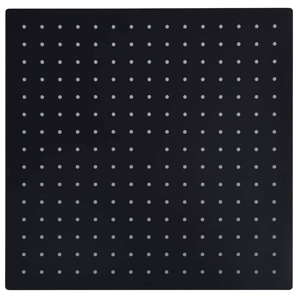 vidaXL Regenbrause Edelstahl 40x40 cm Quadrat Schwarz-1