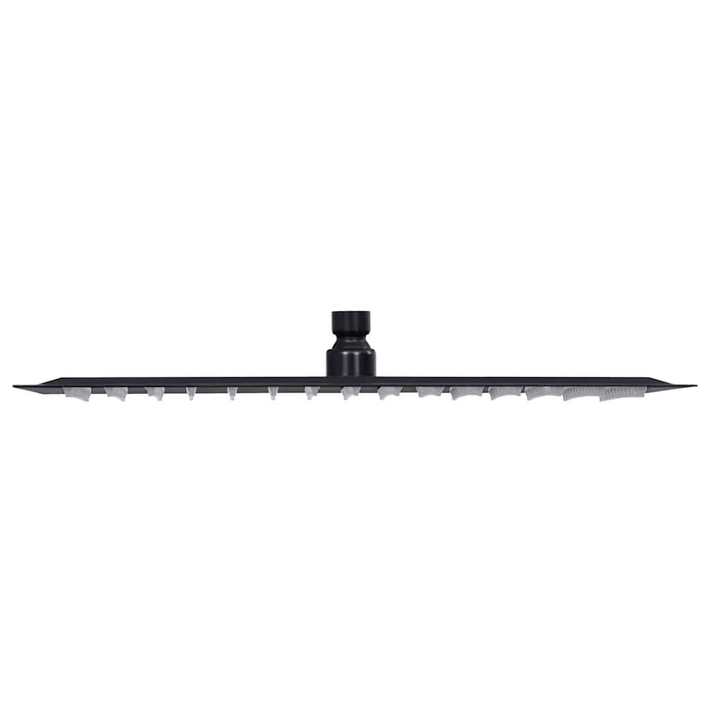 vidaXL Regenbrause Edelstahl 40x40 cm Quadrat Schwarz-2