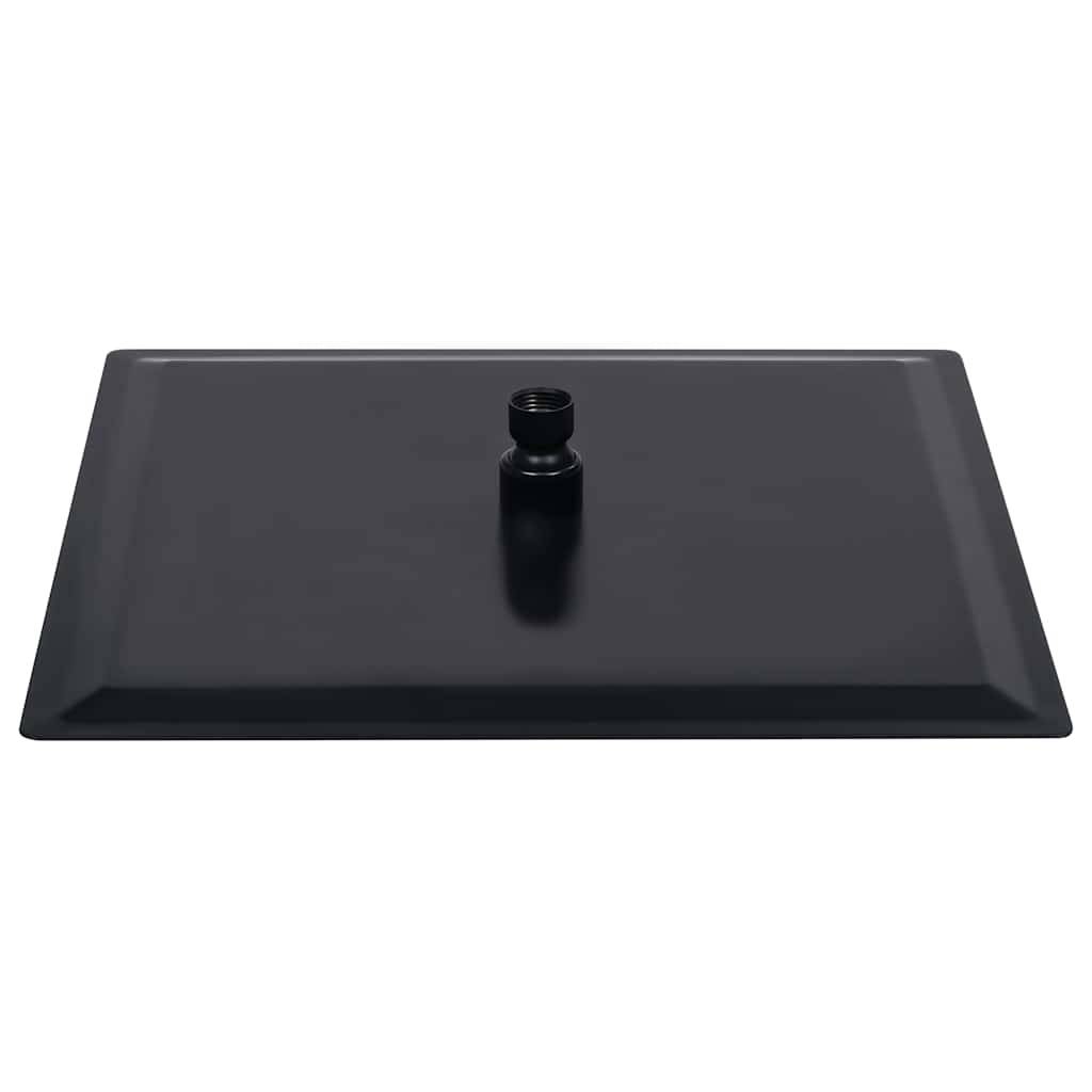 vidaXL Regenbrause Edelstahl 40x40 cm Quadrat Schwarz-3
