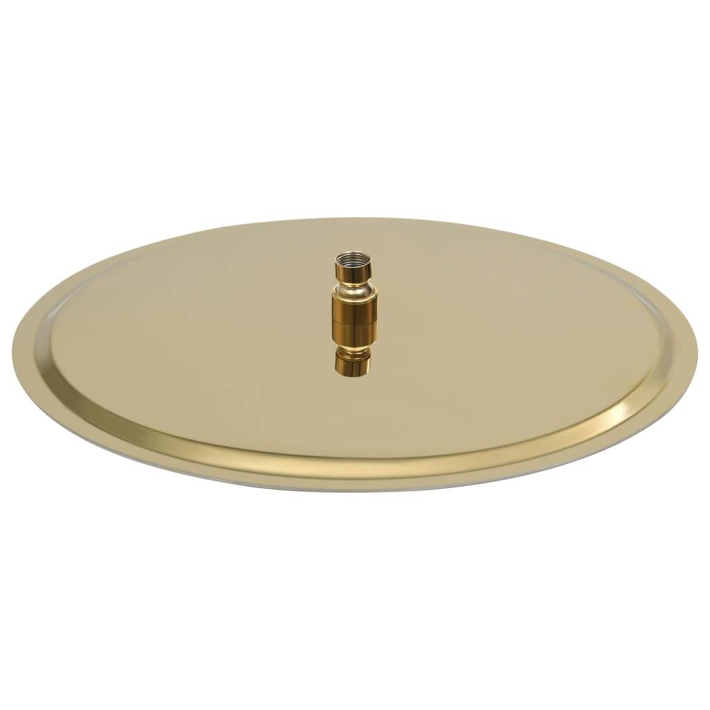 vidaXL Regenbrause Edelstahl 40 cm Rund Golden-1