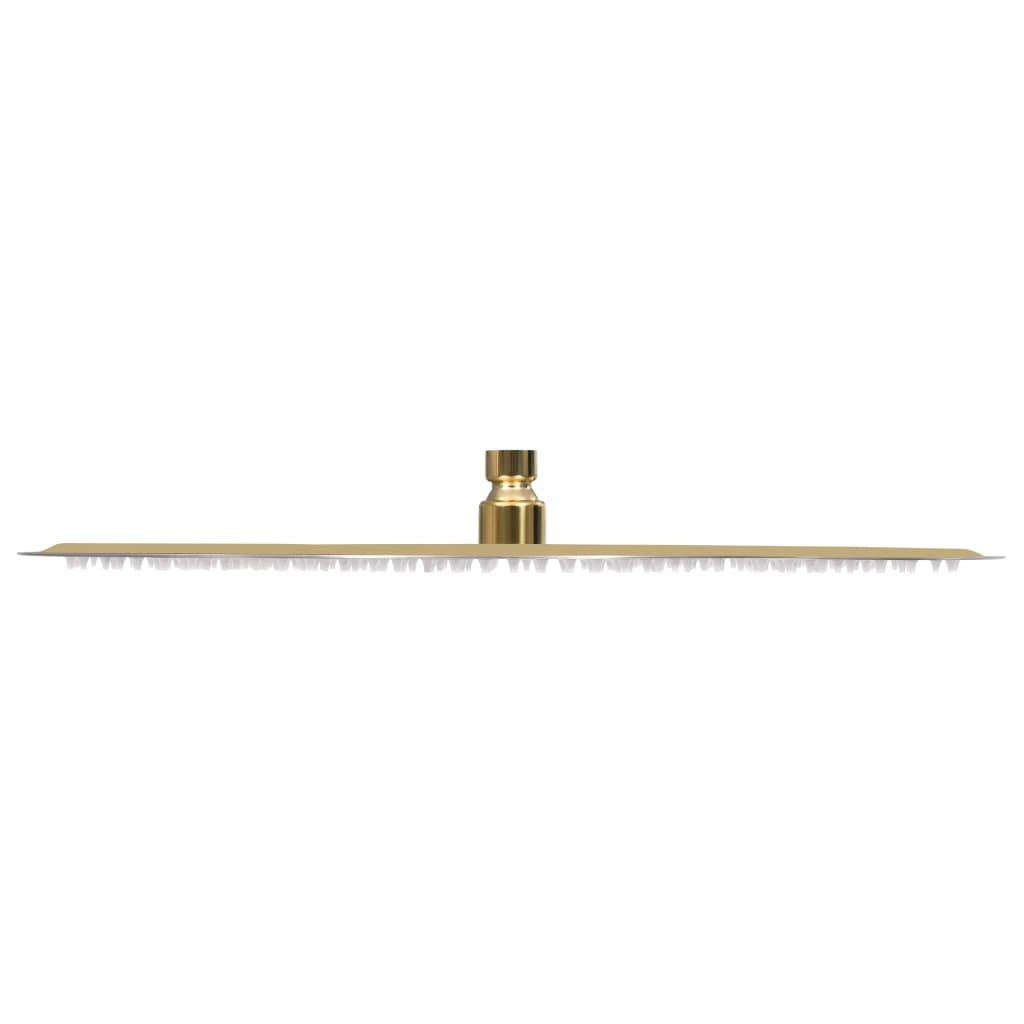 vidaXL Regenbrause Edelstahl 40 cm Rund Golden-2