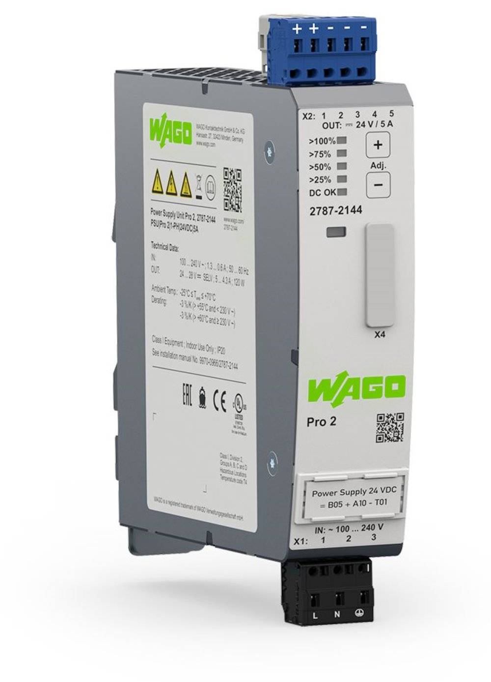 Wago Stromversorgung;Pro 2;1-phasig; - 2787-2144 - 1 Stück-0