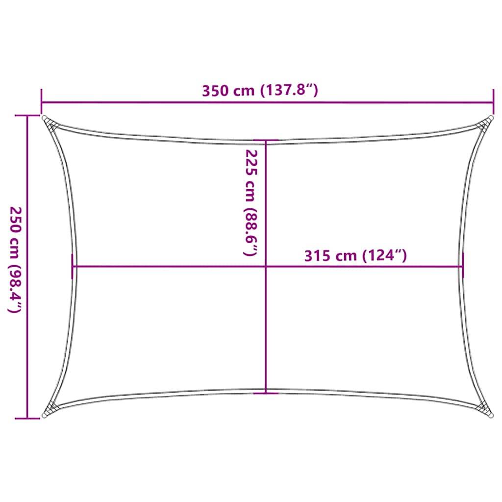 vidaXL Sonnensegel 160 g/m² Weiß 2,5x3,5 m HDPE-1