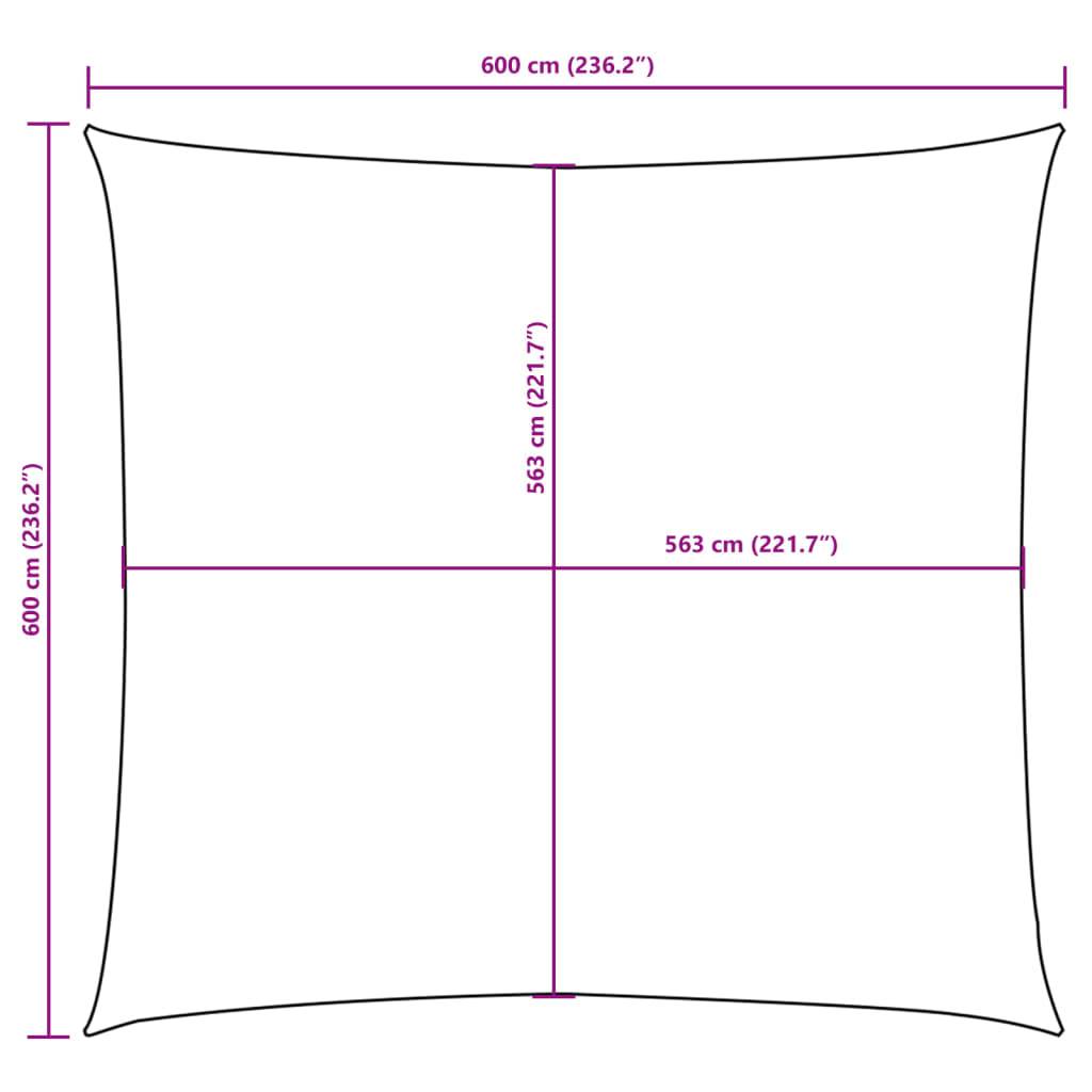 vidaXL Sonnensegel Oxford-Gewebe Quadratisch 6x6 m Beige-1