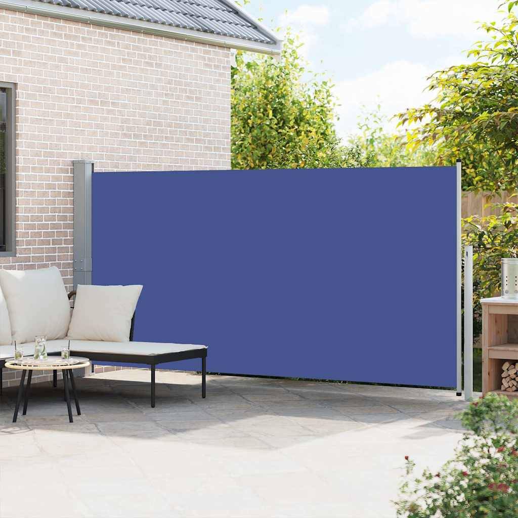 vidaXL Ausziehbare Seitenmarkise 160x500 cm Blau-2
