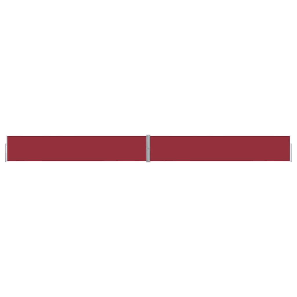 vidaXL Ausziehbare Seitenmarkise 140x1200 cm Rot-3