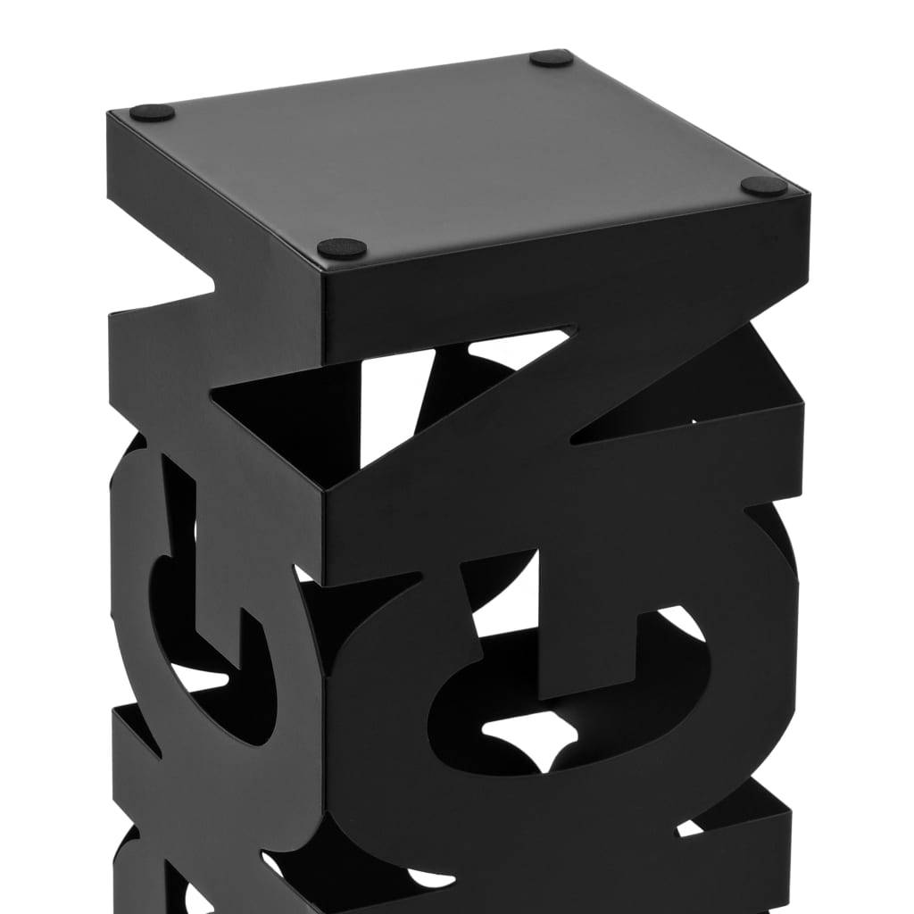 vidaXL Regenschirmständer Design Stahl Schwarz-3