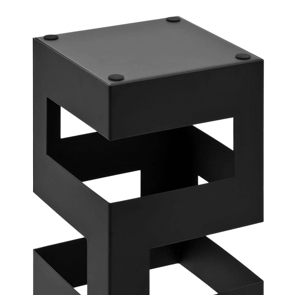 vidaXL Regenschirmständer Stahl Schwarz-3