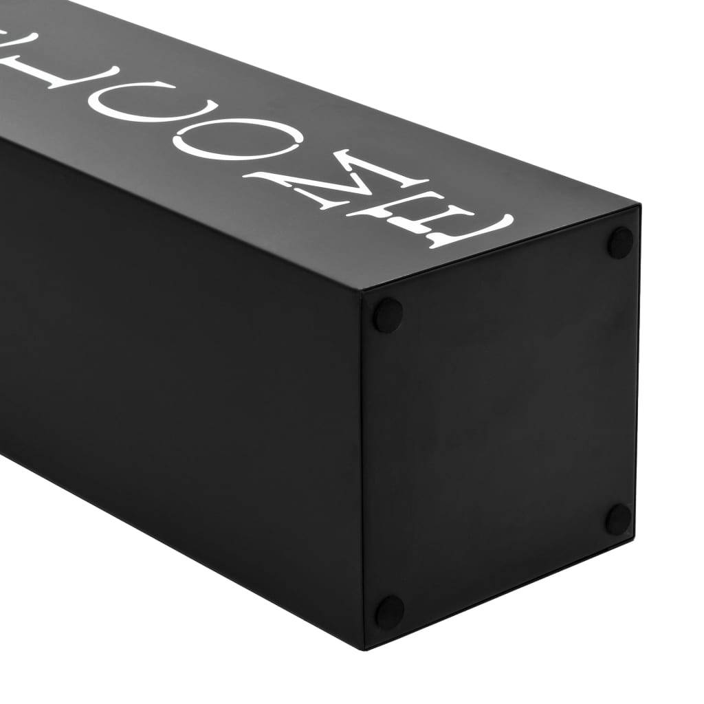 vidaXL Regenschirmständer Welcome Stahl Schwarz-3