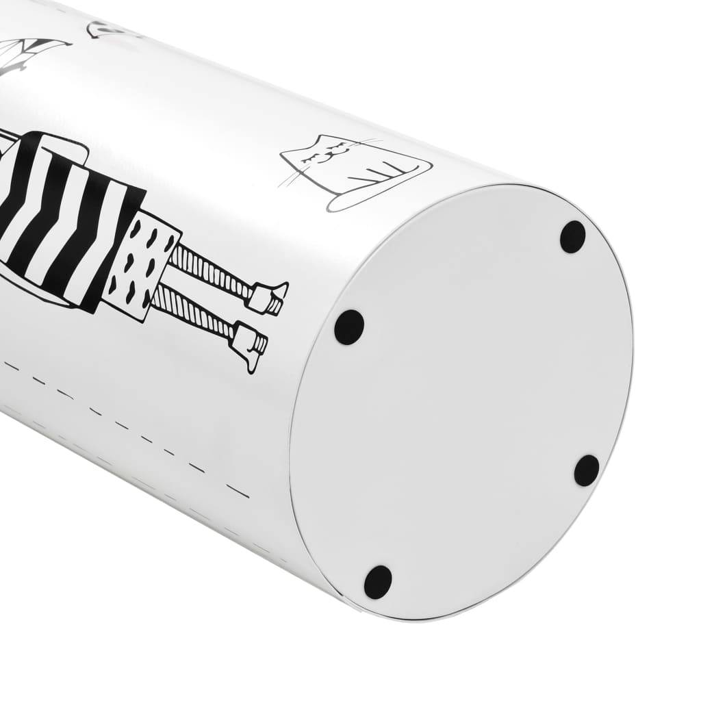 vidaXL Regenschirmständer Frauen-Design Stahl Weiß-1