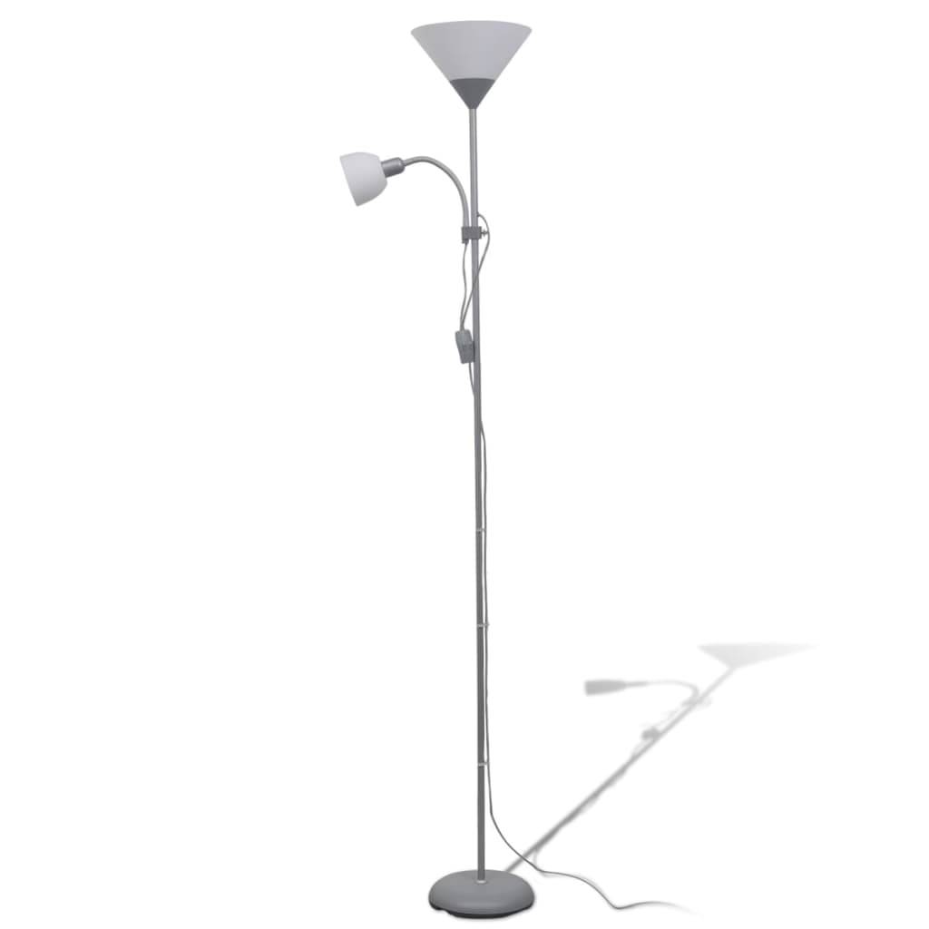 vidaXL Stehlampe Grau-0