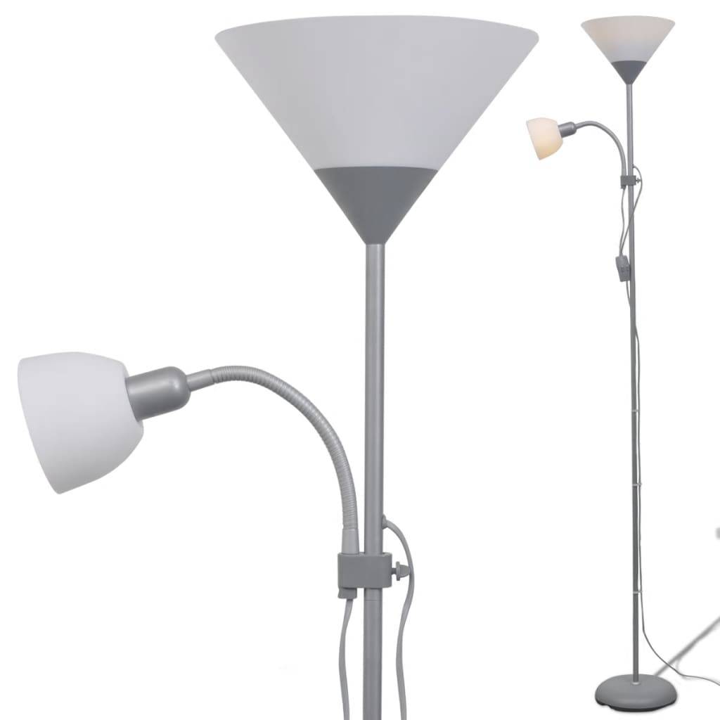 vidaXL Stehlampe Grau-2