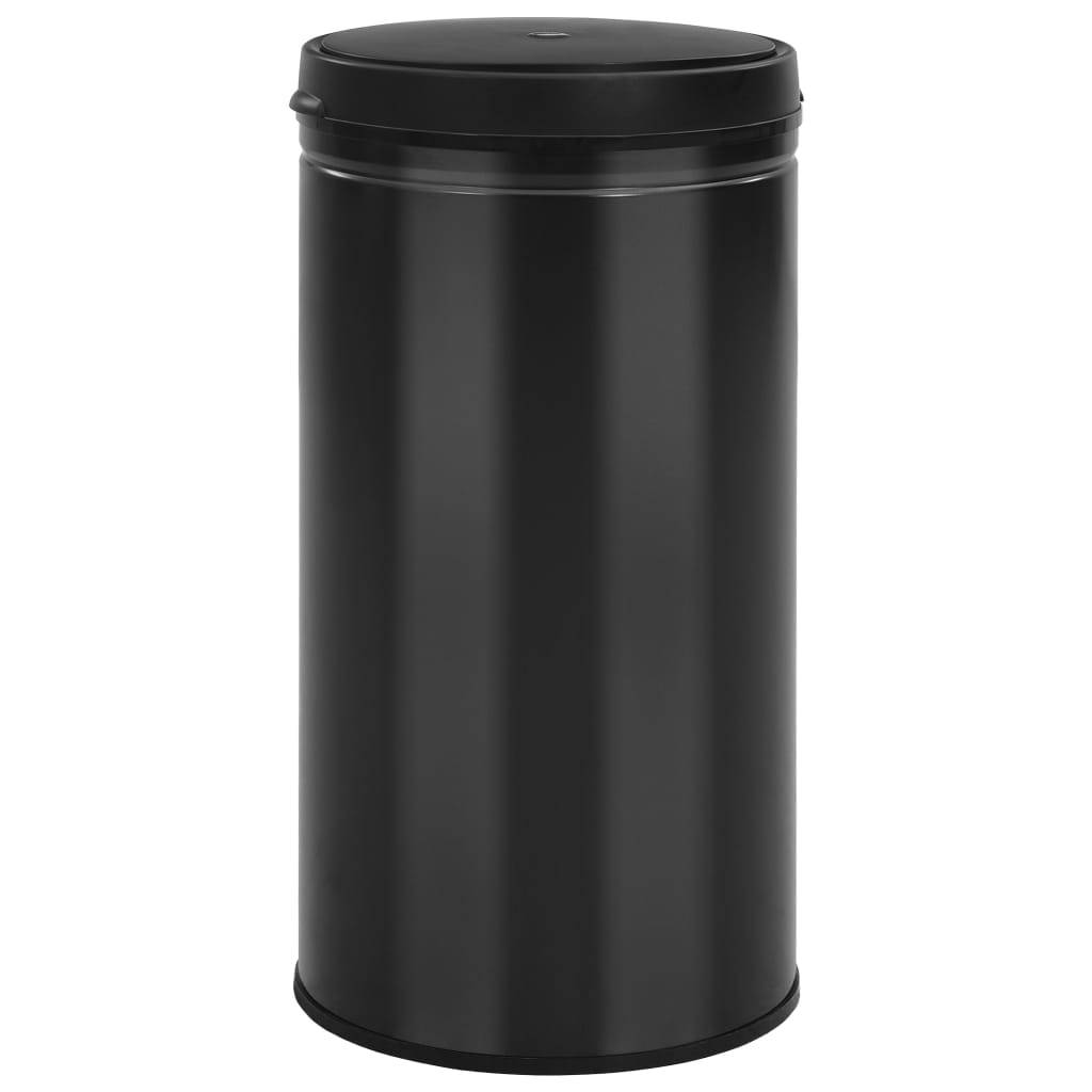 vidaXL Automatischer Sensor-Mülleimer 60 L Kohlenstoffstahl Schwarz-1
