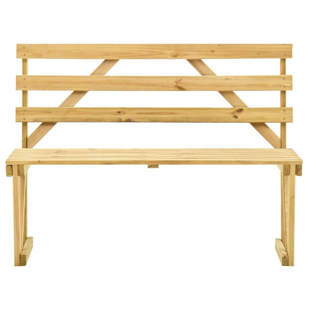 vidaXL Gartenbank 120 cm Kiefernholz Imprägniert-1