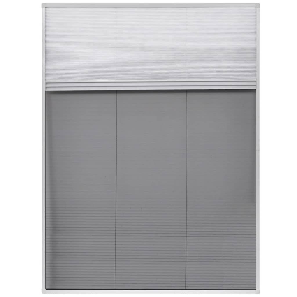 Insektenschutz-Plissee für Fenster Jalousie Aluminium 60x80 cm-2