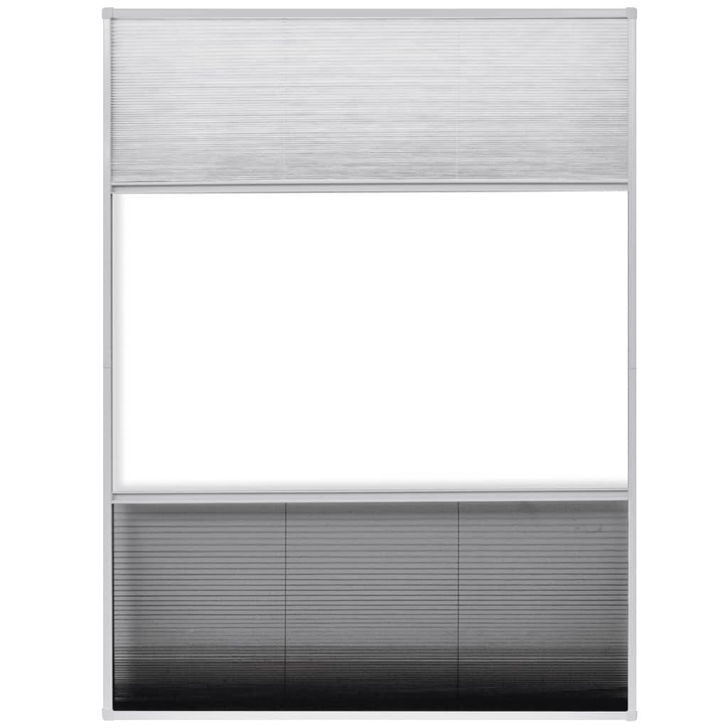 Insektenschutz-Plissee für Fenster Jalousie Aluminium 60x80 cm-4