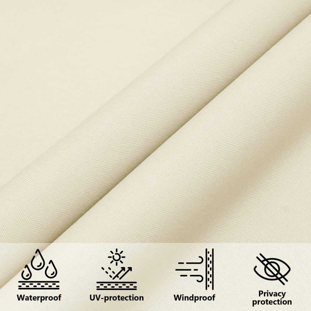 vidaXL Sonnensegel Oxford-Gewebe Dreieckig 5x7x7 m Creme-3