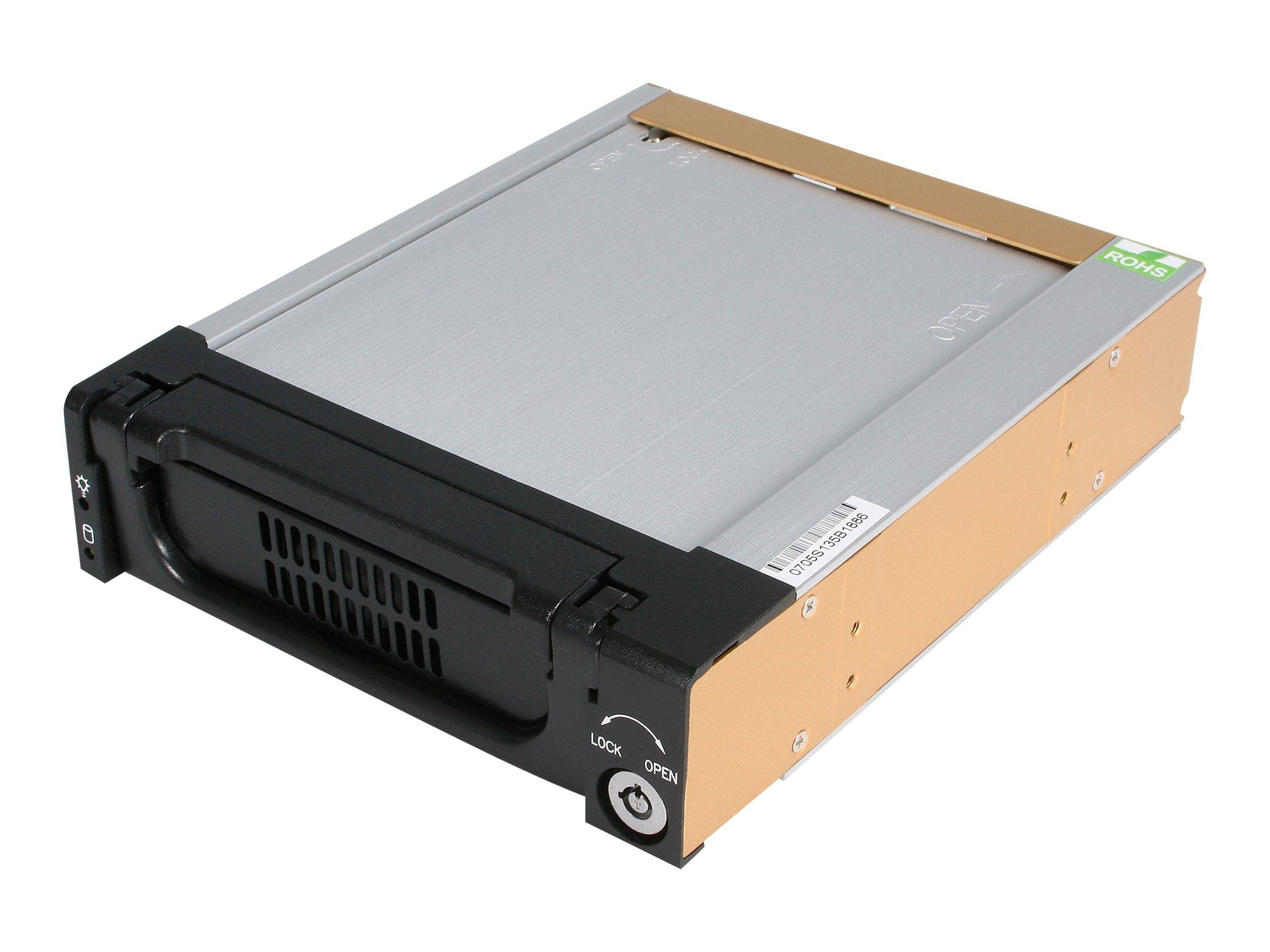 StarTech.com Wechselrahmen 5,25 Zoll - Mobiles Festplatten Hot Swap Speicher Rack für 3,5 (8,9cm) HDD in Schwarz / Alumi-0