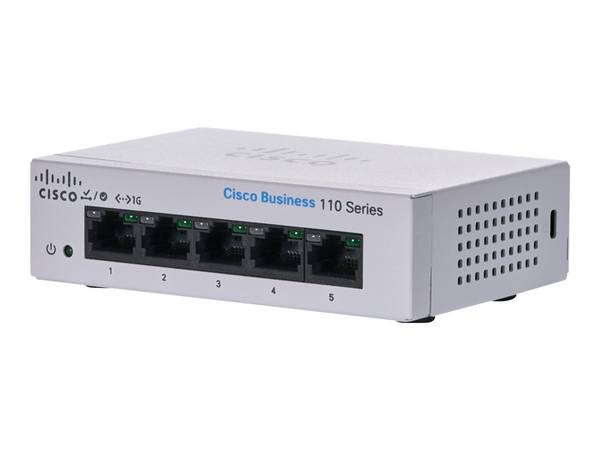 Cisco CBS110-5T-D-UK Switch - 5 Anschlüsse - unmanaged Netzwerkgerät