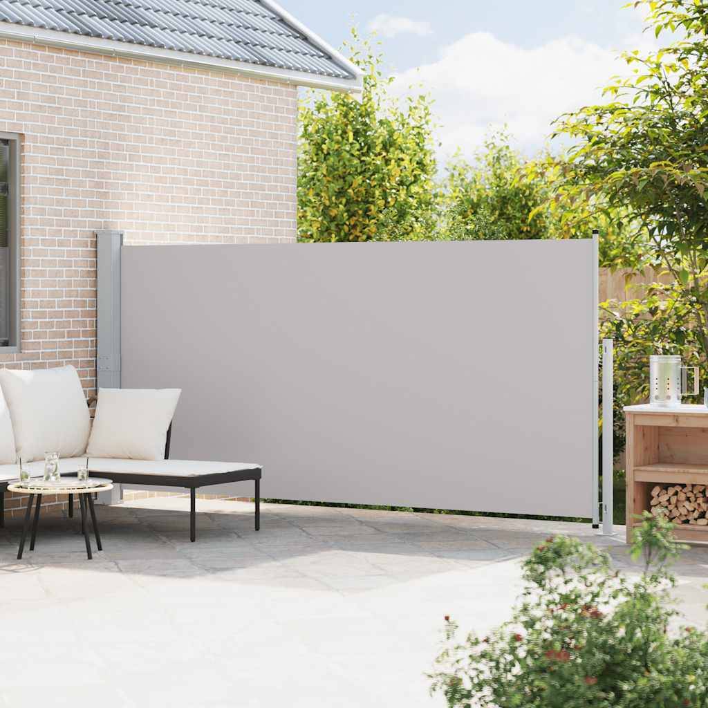 vidaXL Seitenmarkise Ausziehbar 180x500 cm Grau-3