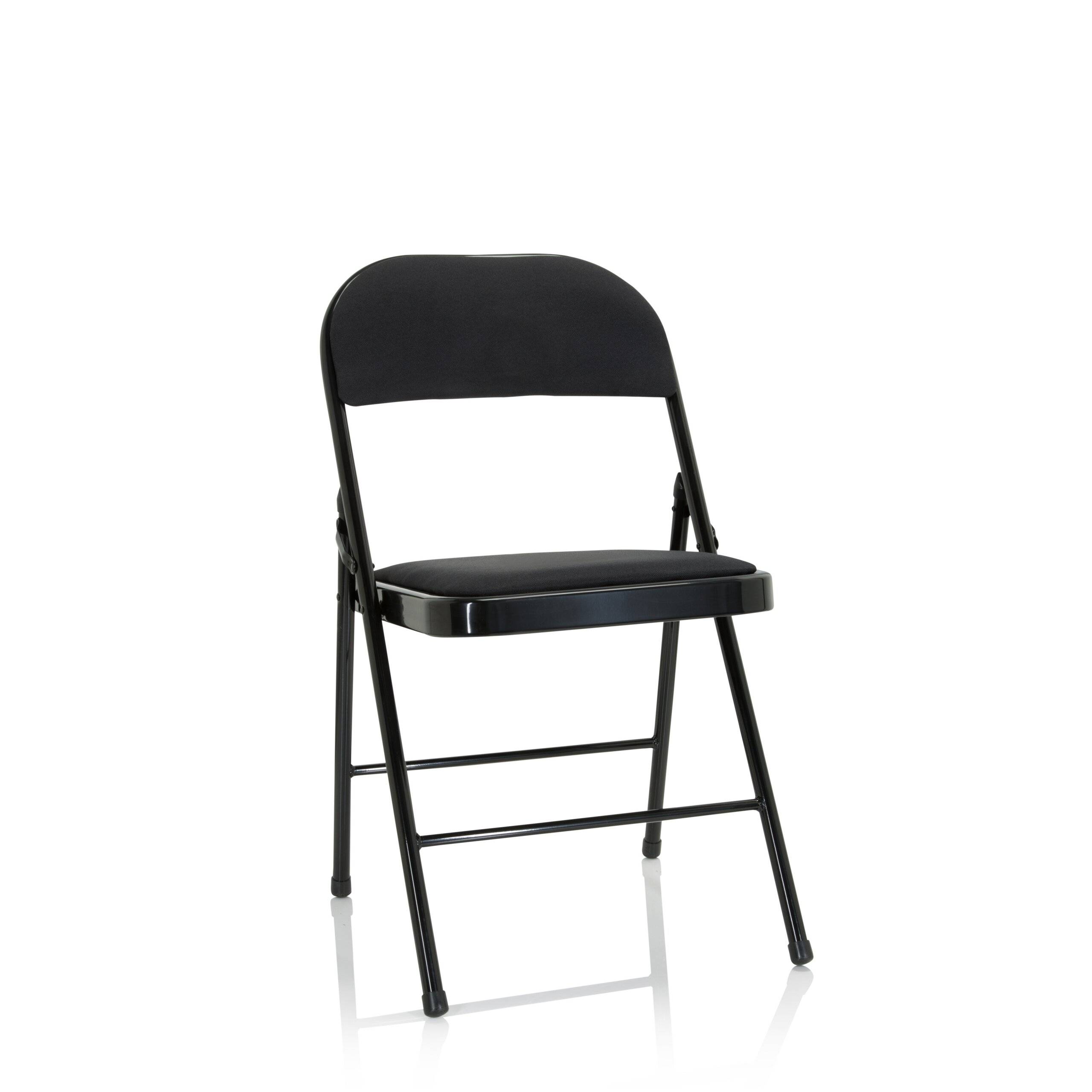Konferenzstuhl Besucherstuhl Klappstuhl TUDELA II Stoff schwarz hjh OFFICE-0