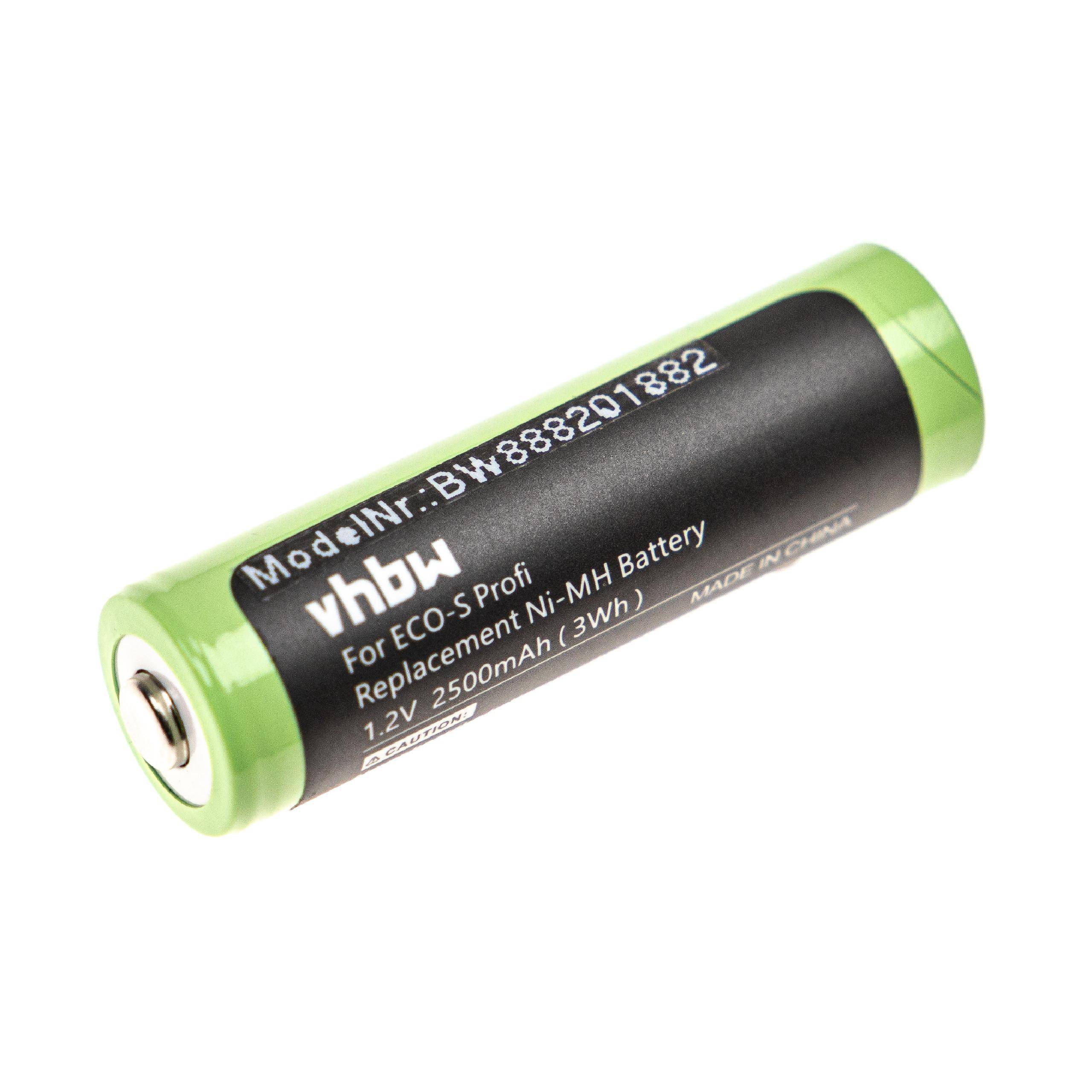 vhbw Akku kompatibel mit Tondeo ECO-S Rasierer | Haarschneider (2500 mAh, 1,2 V, NiMH)-0