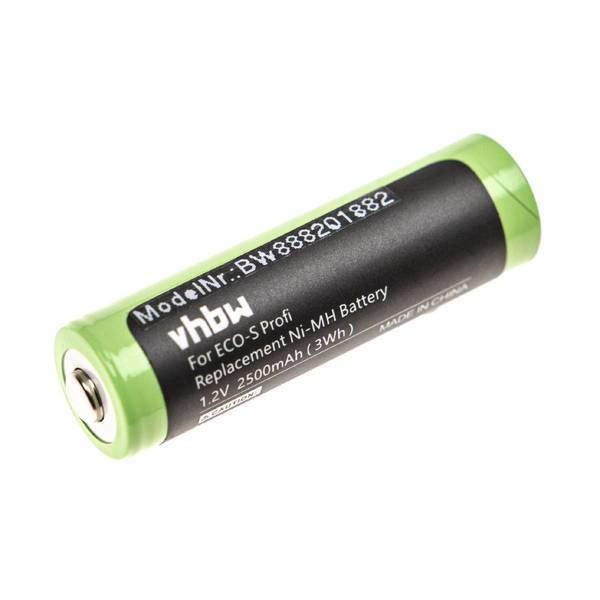 vhbw Akku kompatibel mit Tondeo ECO-S Rasierer | Haarschneider (2500 mAh, 1,2 V, NiMH)