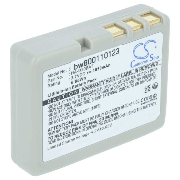 vhbw Akku Ersatz für Casio HA-020LBAT | CA60L4-G, HA-D20BAT-A, CA60L1-G, HA-D20BAT für Barcodescanner POS (1850 mAh, 3,7