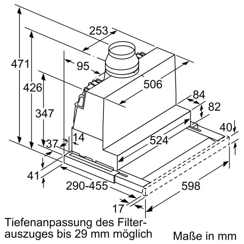 Constructa-Neff Flachschirmhaube 3 Stufen + 1 Intens D46ED52X1-2