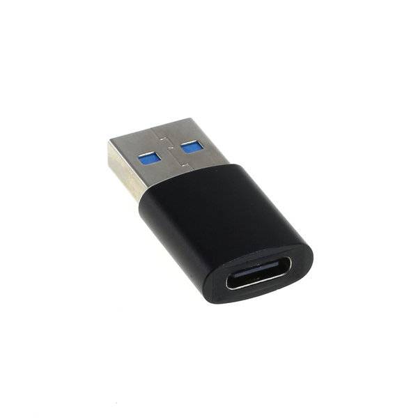 OTB Adapter Slim kompatibel zu USB-A 3.0 Stecker auf USB Type C (USB-C) Buchse - schwarz-0