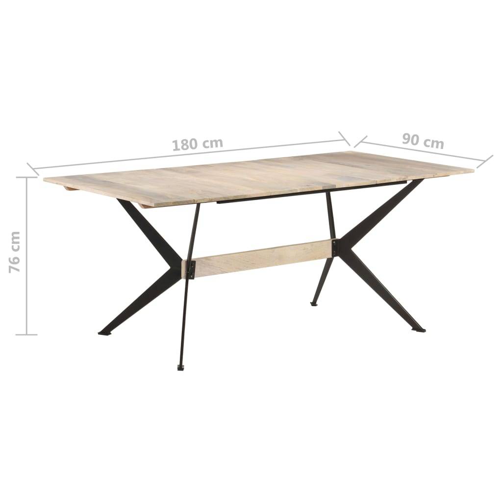 vidaXL Esstisch 180x90x76 cm Massivholz Mango-4