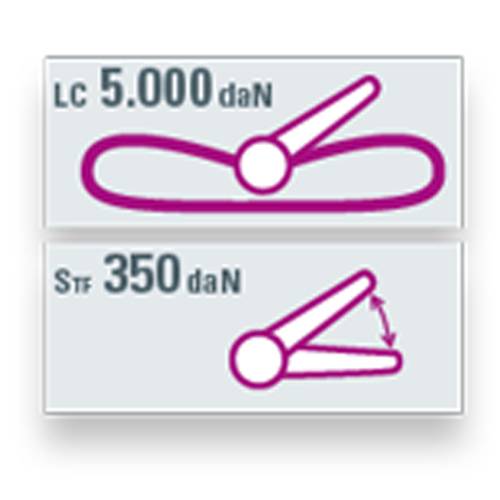SAFETEX Zurrgurt "Blackline" mit Druckratsche (WLL 5.000kg | 1-teilig | 50,0mm Bandbreite | Länge 4,00m) - schwarz-1