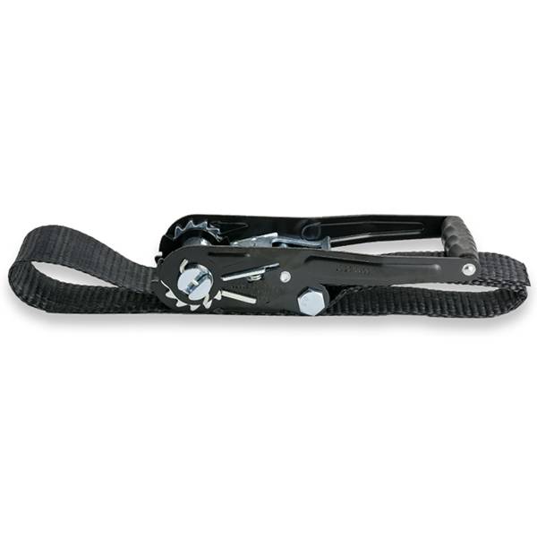 SAFETEX Zurrgurt "Blackline" mit Druckratsche (WLL 5.000kg | 1-teilig | 50,0mm Bandbreite | Länge 2,00m) - schwarz