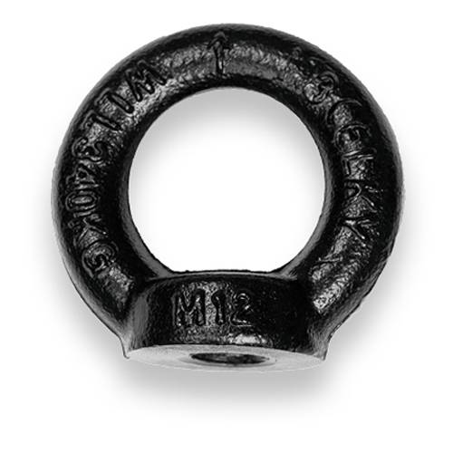 SAFETEX Ringmutter "Blackline" nach DIN 582 (WLL 230kg | Ø M10 | Material aus C15E) – schwarz-0