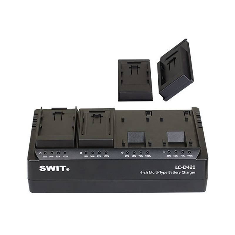 SWIT ELECTRONICS LC-D421 BODY - 4-Kanal Multi-Type Ladegerät mit austauschbaren DV-Akkuplatten (Ladestrom 2A |-0