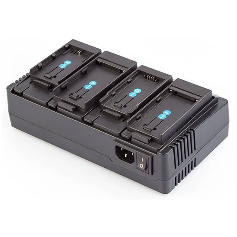 SWIT ELECTRONICS LC-D421 BODY - 4-Kanal Multi-Type Ladegerät mit austauschbaren DV-Akkuplatten (Ladestrom 2A |-2