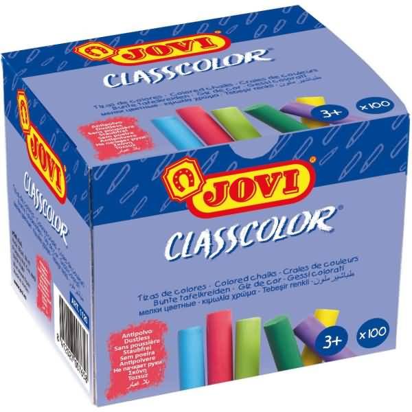 Tafelkreiden Classcolor VE=100 Stück farbig sortiert Staubschutzbox-0